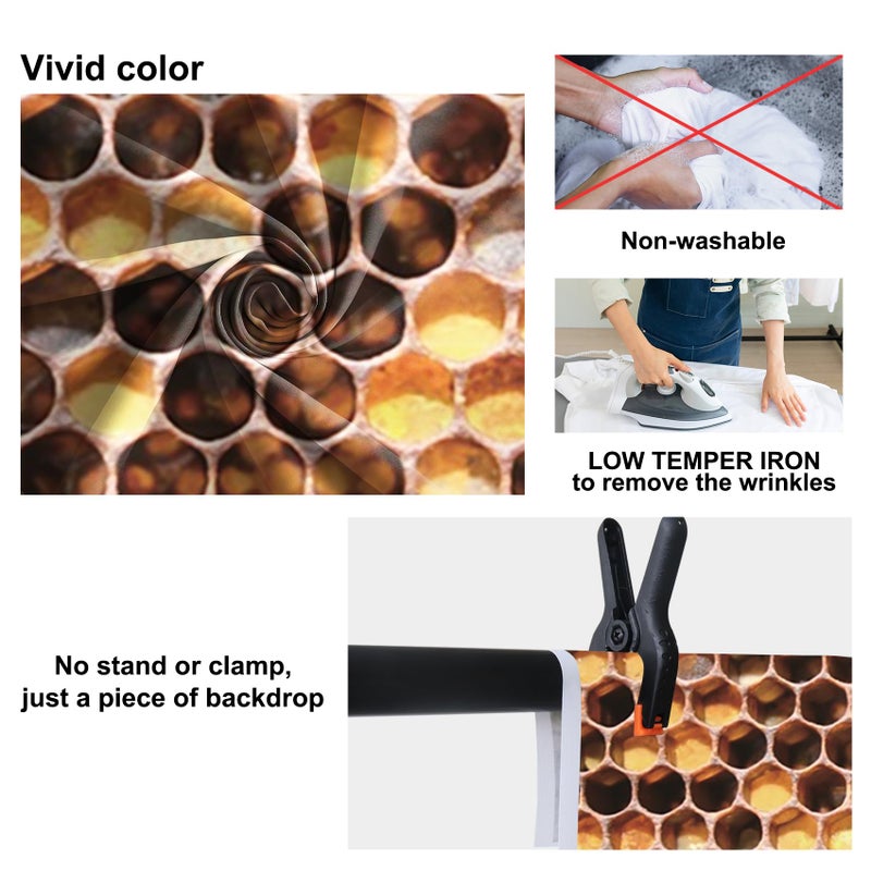 Baocicco 7x5ft Baby Shower Backdrop Real Apiary Honeycomb Bee Nest Beehive Backdrop Photography Background Happy Birthday Honeymoon Girls Boys Birthday Party Newborn Adults Portrait Studio Props - Image 5